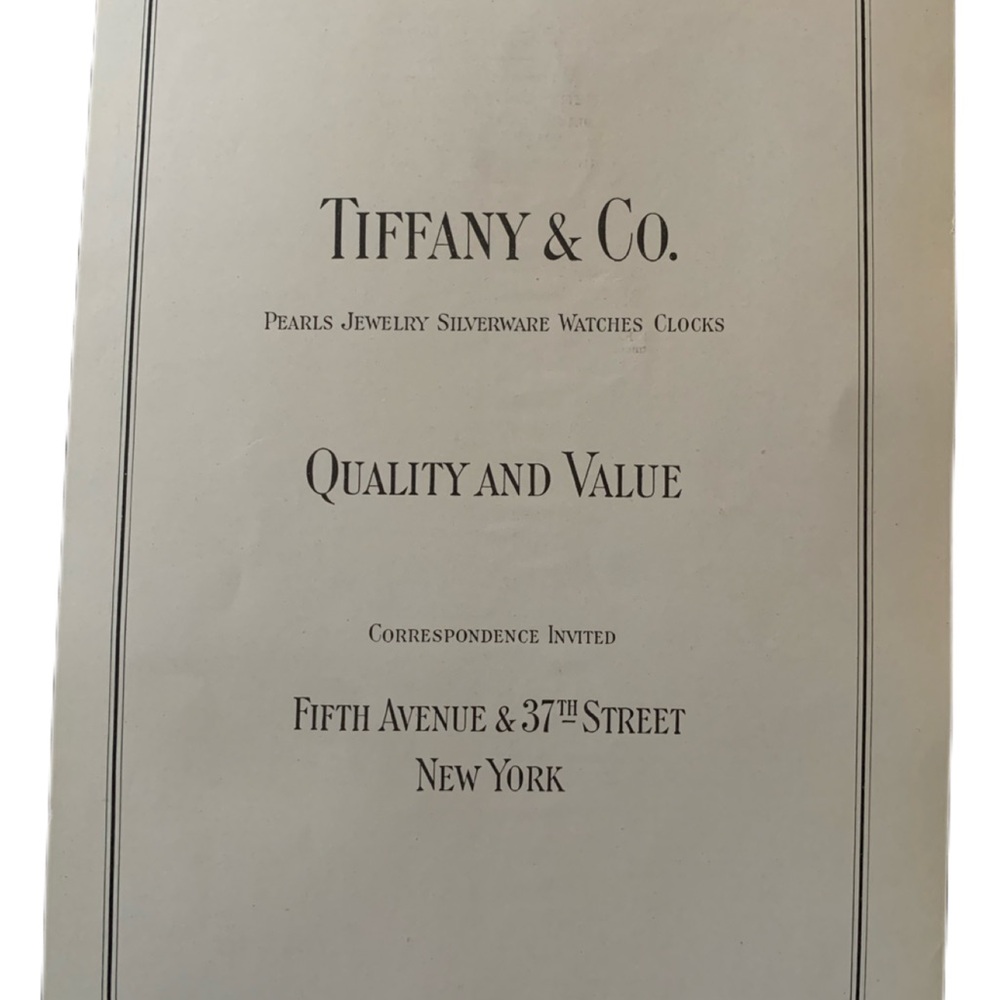 Vintage 1922 Tiffany & Co Quality and Value Ad Advertisement